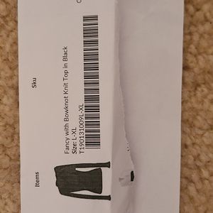 Black top with bow detail